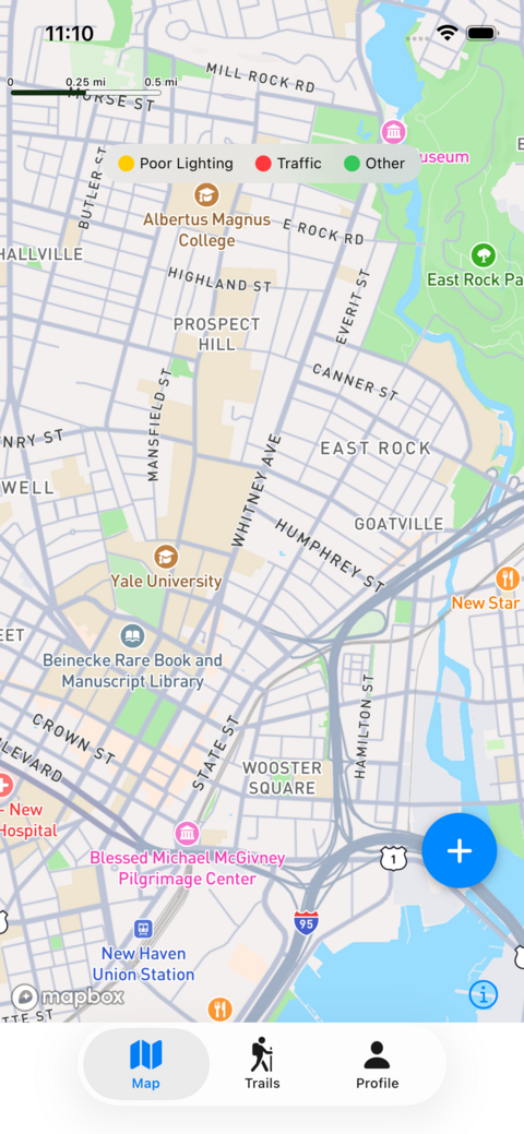 Safe Trail map view