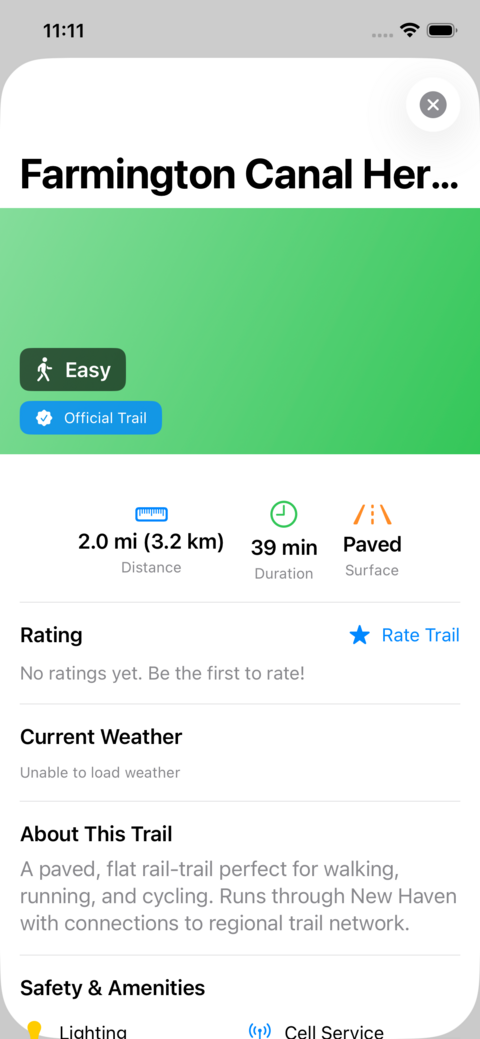 Safe Trail example
